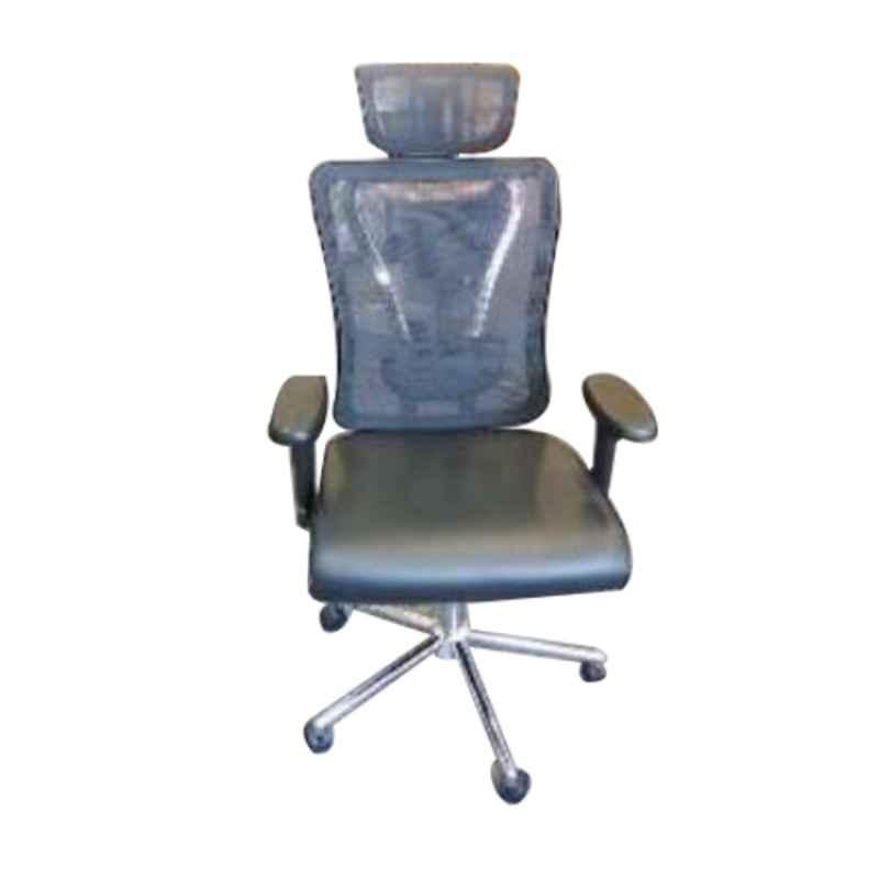 Smart Office Furniture Medium Back PU Cushion Seat Mesh Office Chair with Armrest & PU Pad, LA-874CL-1