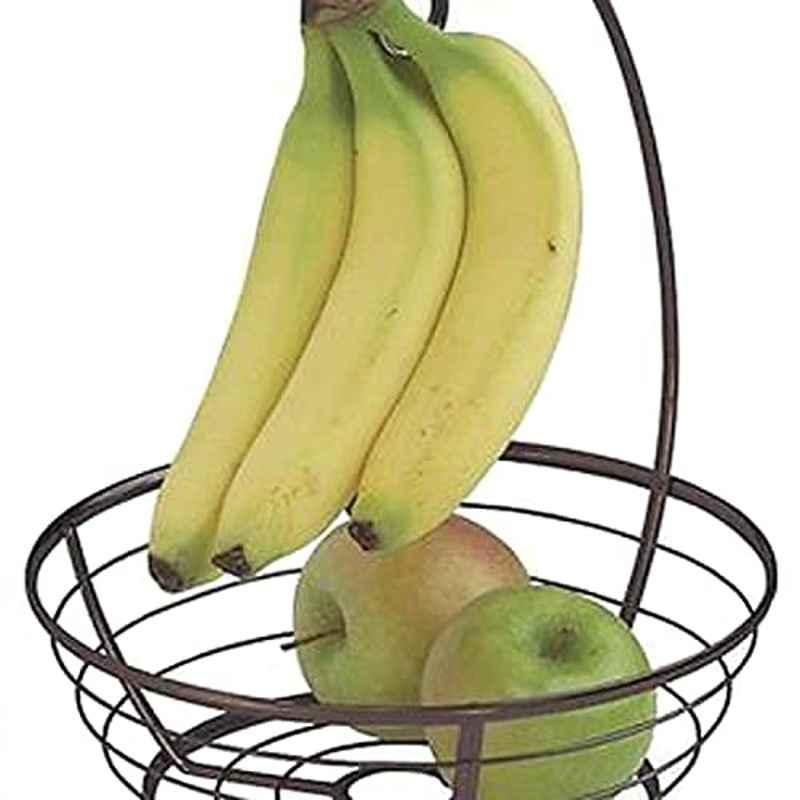 Interdesign Metal Brown Fruit Bowl with Banana Hanger, 111074