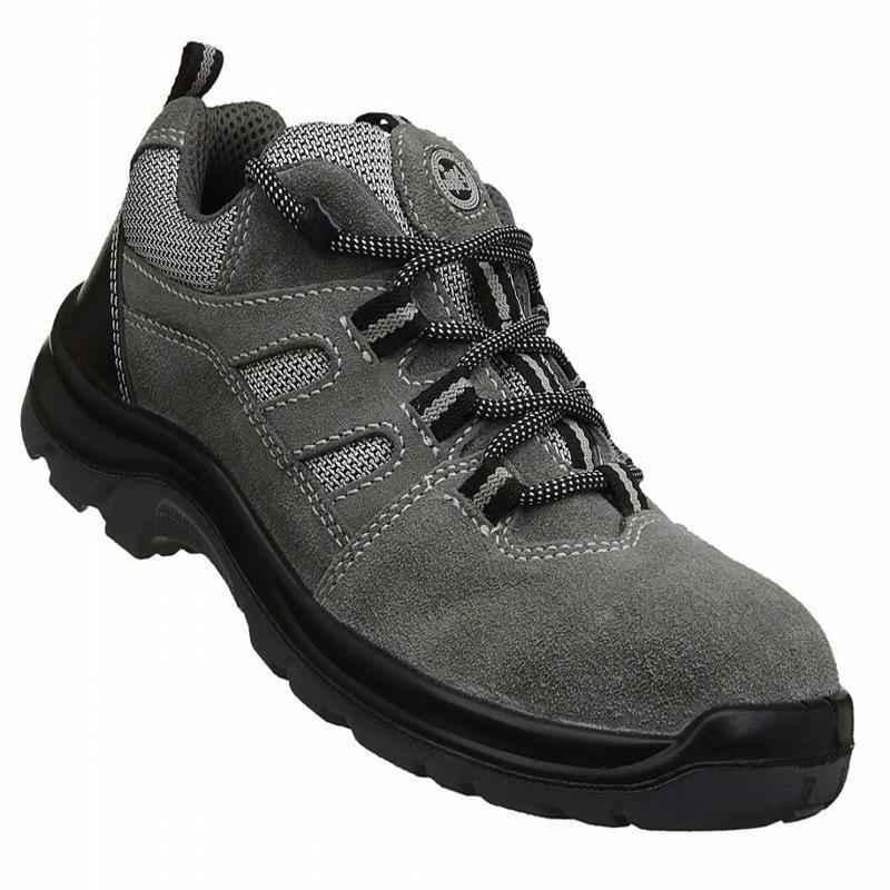 Allen Cooper AC-1439 Antistatic & Heat Resistant Grey Work Safety Shoes, Size: 7