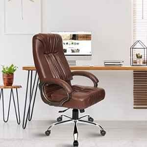 Rose Black Beauty Leatherette Brown High Back Executive Chair