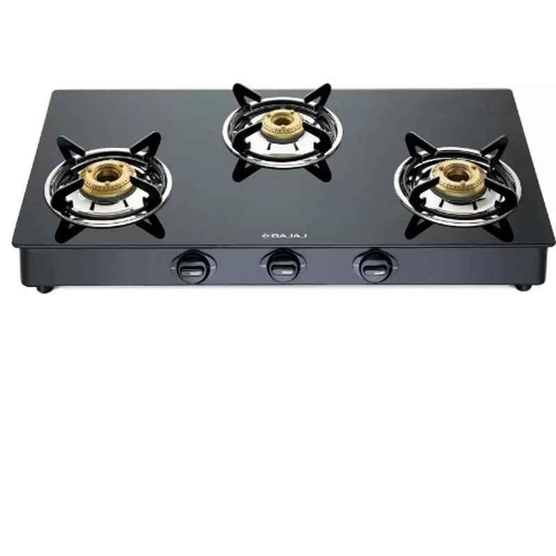 Bajaj 2 burner glass top gas online stove price