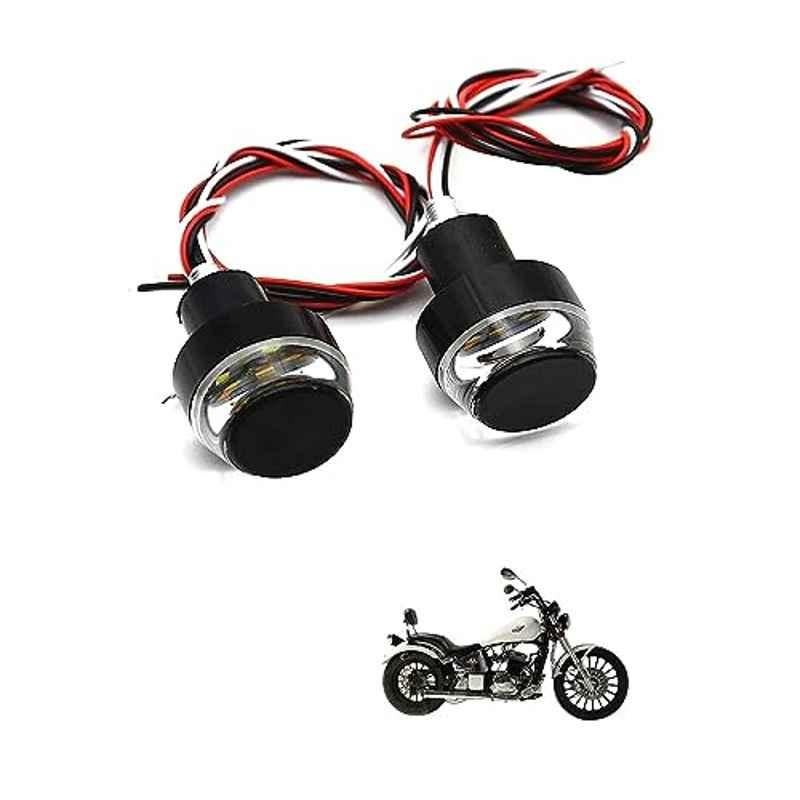 Kozdiko 2 Pcs Dual Colour Motorcycle LED Indicator Turn Signal Handle Bar Light Set for Regal Raptor Daytona 350
