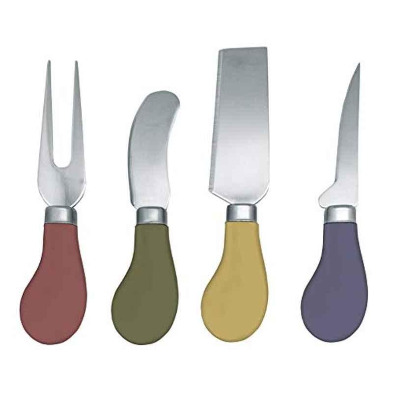 Nerthus Vinbouquet FIH 801 4 Pcs Stainless Steel Silver Cheese Knife Set
