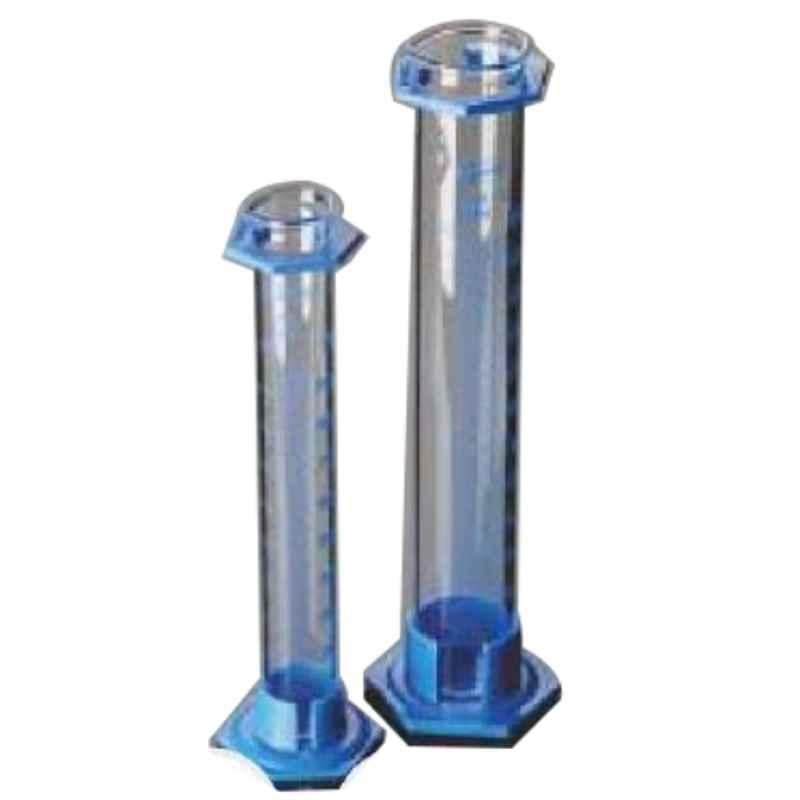 Glassco 100ml Blue Printing Boro 3.3 Glass Measuring Cylinder, 137.502.05 (Pack of 10)