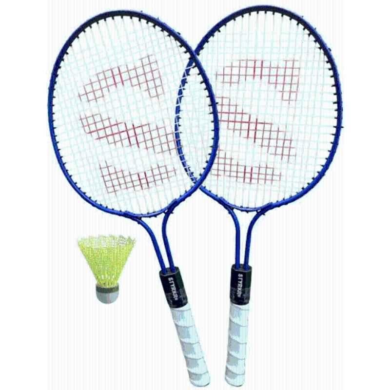 STYRKR Royal Blue Junior Phantom 2 Pcs Multicolour Badminton with 1 Shuttlecock Badminton Kit