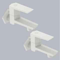 RN G20 15mm PTMT White Gold Foam Flow Long Body Bib Cock with Flange, RNG2001A32 (Pack of 2)