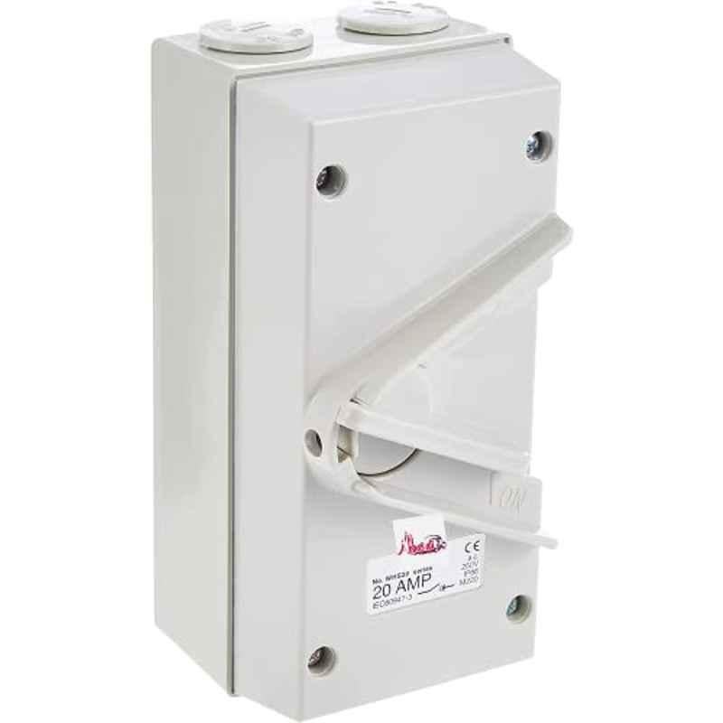 Abbasali 20A 440V IP66 Triple Pole Surface Mount Isolating Switch