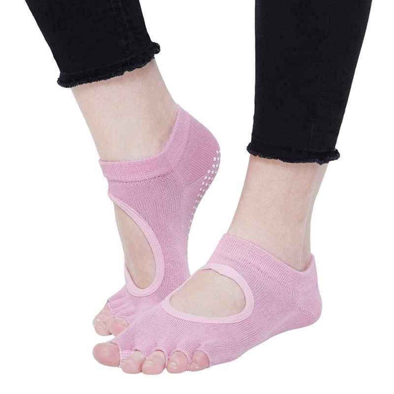 Strauss Medium Pink Yoga Socks, ST-1451