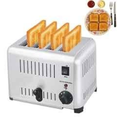 Khushi Udyog 4 Slice Stainless Steel Silver Bread Toaster