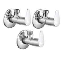 Fastgear Fusion Stainless Steel Silver Chrome Finish Angle Valve, FG1438 (Pack of 3)