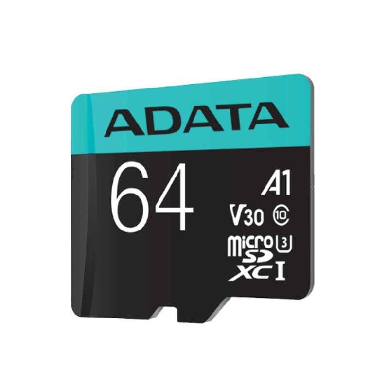 Adata 64GB Class 10 Black Premier Pro UHS-I MicroSD Memory Card