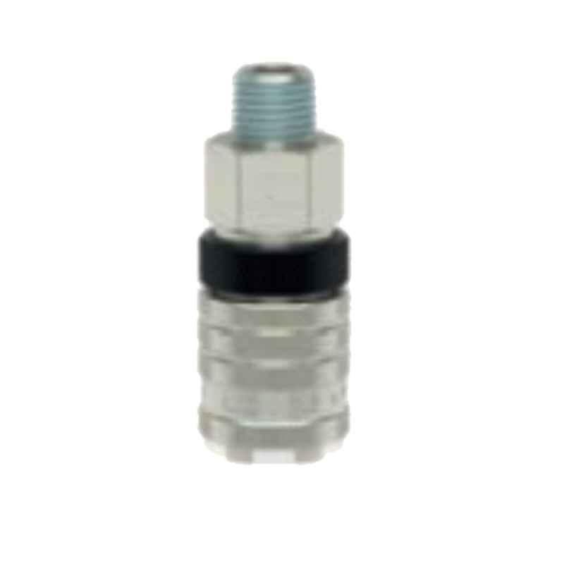Ludecke ESI14AM R1/4 Single Shut Off Safety Industrial Quick Male Thread Connect Coupling