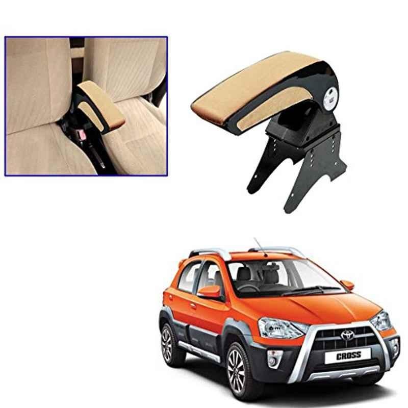 Kozdiko Beige Chrome Armrest for Hyundai Santro 2018, koz_16081