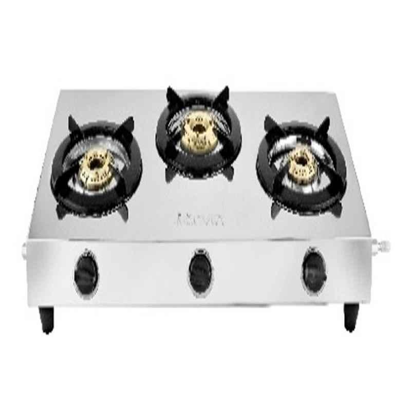 Sarvin TCP-3010 Stainless Steel 3 Burner Manual Ignition Gas Stove