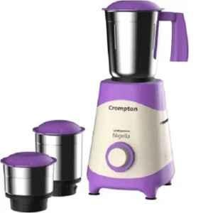 Crompton Life Essential Nigella 500W Purple & White Mixer Grinder with 3 Jars, ACGM-NIGELLA500W3J