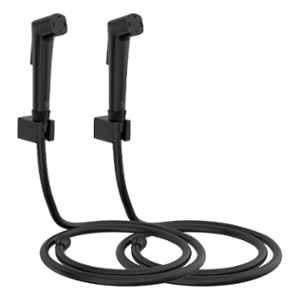 RN Black.6 Health Faucet Set with Hose Pipe & Wall Holder for Toilet Cleaning (Pack of 2)