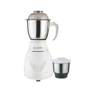 Cellecor 500W White 3 Speed Control Mixer Grinder with 3 Stainless Steel Jars & Overload Protector, GMC-500