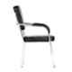 RW Rest Well Acton Leatherette Black Visitor Chair with Arms