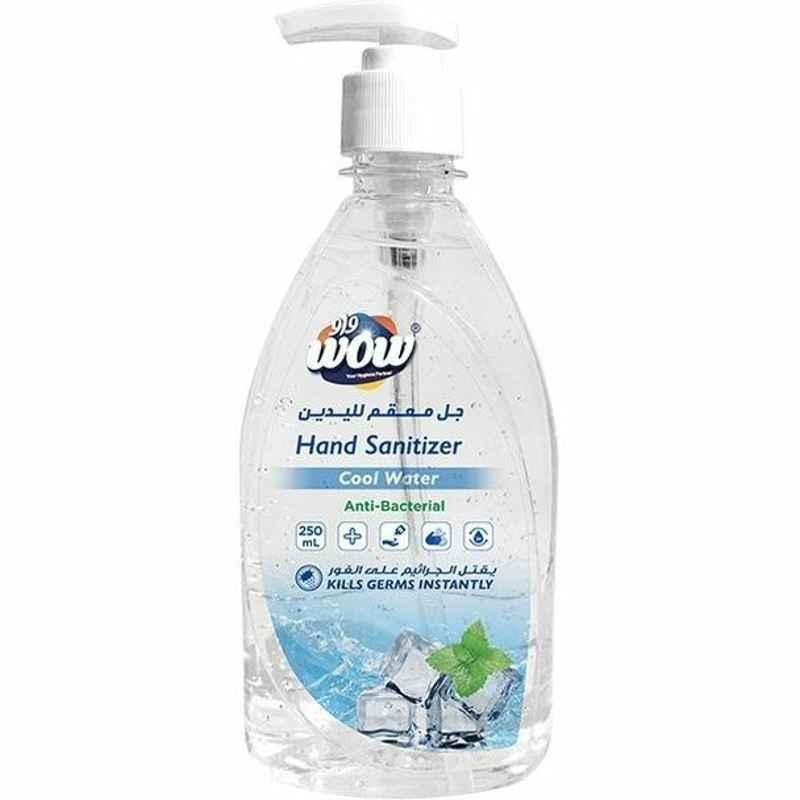 Wow Anti-Bacterial Hand Sanitizer Gel, Cool Water, 250ml