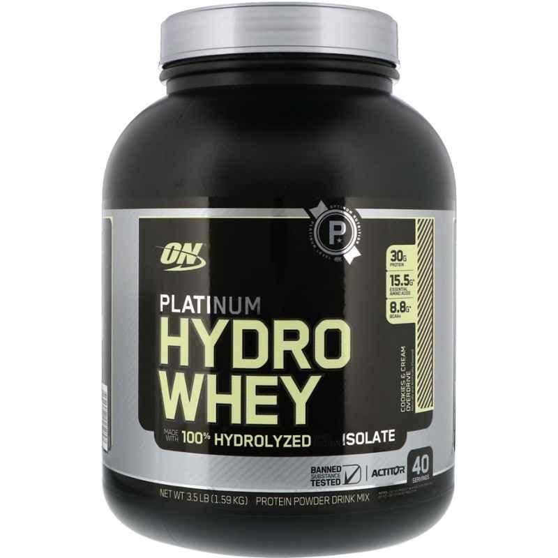 Optimum Nutrition Platinum Hydro 3.5lbs Cookies and Cream Whey Protein