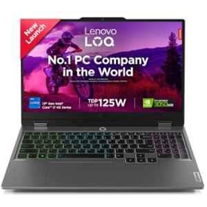 Lenovo LOQ 15IRX9 Luna Grey Laptop with 13th Gen/Intel Core i7-13650HX/16GB/512GB SSD/Win 11 Home & 15.6 inch FHD Display, 83DV018PIN