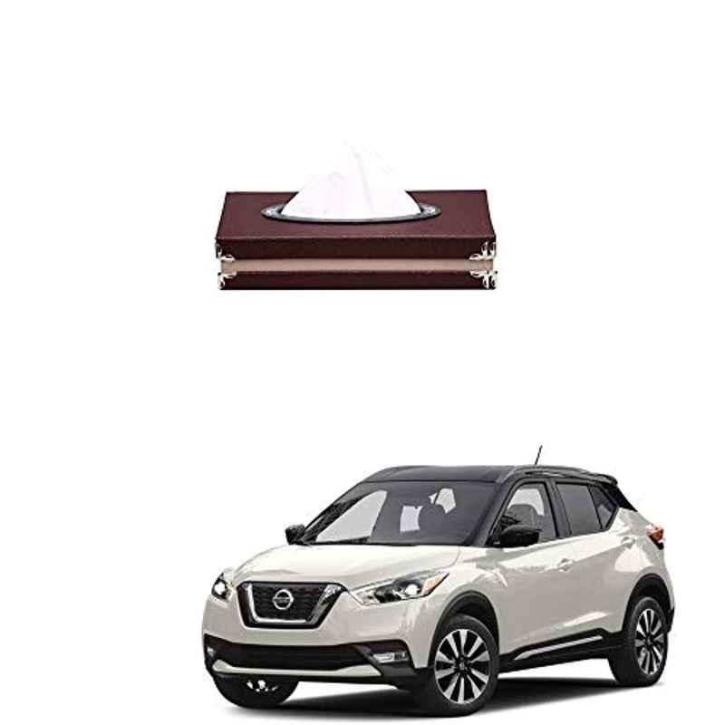 Kozdiko 100 Pulls PU Leather Brown Car Tissue Paper Box with 200 Sheets for Jaguar Xj