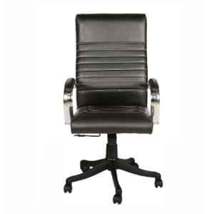 Woodbonds Norway Leatherette Black High Back Executive Office Chair, ARMIL-700007-BLK