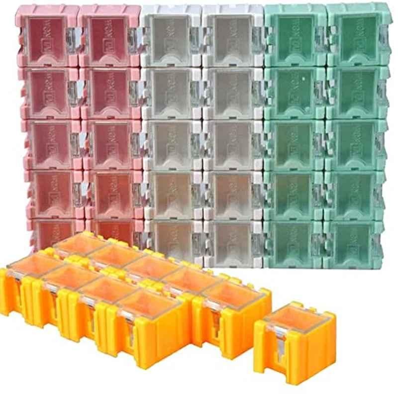 Rubik 50Pcs Storage Organizer Box Set, 21.5x25x31.5 mm