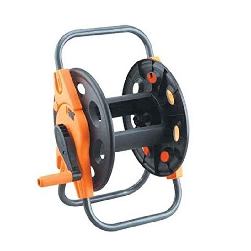 Buy Dolphy ABS Black & Orange Portable Single Arm Garden Water Hose Pipe  Reel Cart, DHPR0005 Online At Price ₹1799