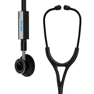 Lifeline Gold Aluminium Black Single Diaphragm Chest Piece Stethoscope with 2 Way Tube, STH009