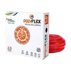 Polyflex Rex 2.5 Sqmm Red FR PVC Multi Strand CCA Electrical Wire, RP22, Length: 90 m