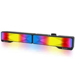 Zebronics Wonder Bar 20 10W Black Detachable Speaker with RGB Lights & 3.5mm AUX