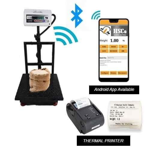 Buy Hsco 100kg 350x350mm Electronic Platform Bluetooth Weighing Scale With  Printer, PLCHQBTPR100 Online At Best Price On Moglix