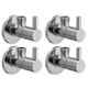 Zesta Turbo Stainless Steel Chrome Finish Angle Valve with Wall Flange (Pack of 4)