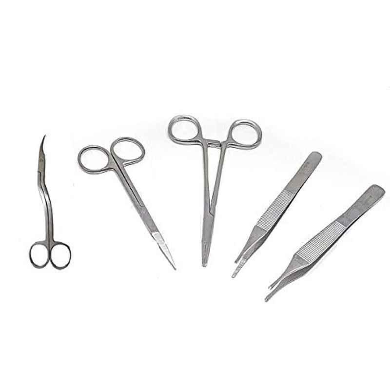 Forgesy 5 Pcs Scissors Clamp Haemostats Needle Holders Lacreamon Set, SUNX44