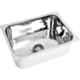 Renvox 24x18 inch Glossy Silver Stainless Steel Bowl Kitchen Vessel Sink with SS Coupling
