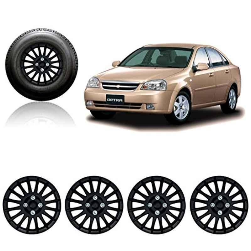 Auto Pearl 4 Pcs 14 inch Black Car Wheel Cover Set for Chevrolet Optra