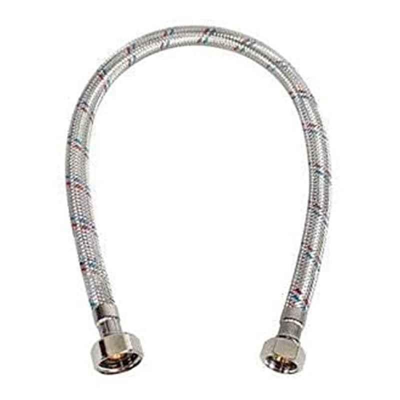 Mateu 1/2x1/2 inch 60cm Stainless Steel Silver Flexible Water Heater Hose