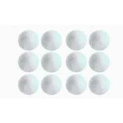 Rexco 80g Heavy Plastic White Cricket Ball Training, Practice, Match & Drill Ball & Cricket Training Ball (Pack of 12)
