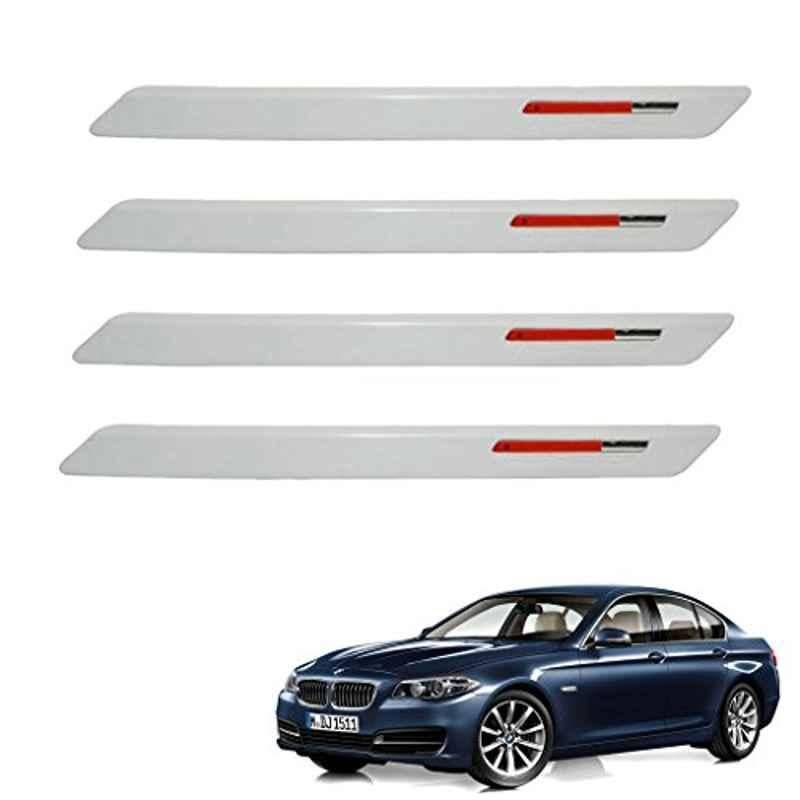 Kozdiko 4 Pcs White & Red Designer Car Bumper Protector Set for BMW 5 Series, KOZ-31282