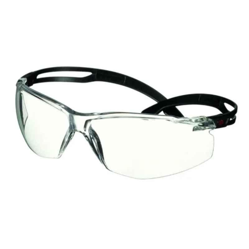 3M SecureFit 500 Black Frame Silver Mirror Lens Safety Glasses, SF509AF-BLK
