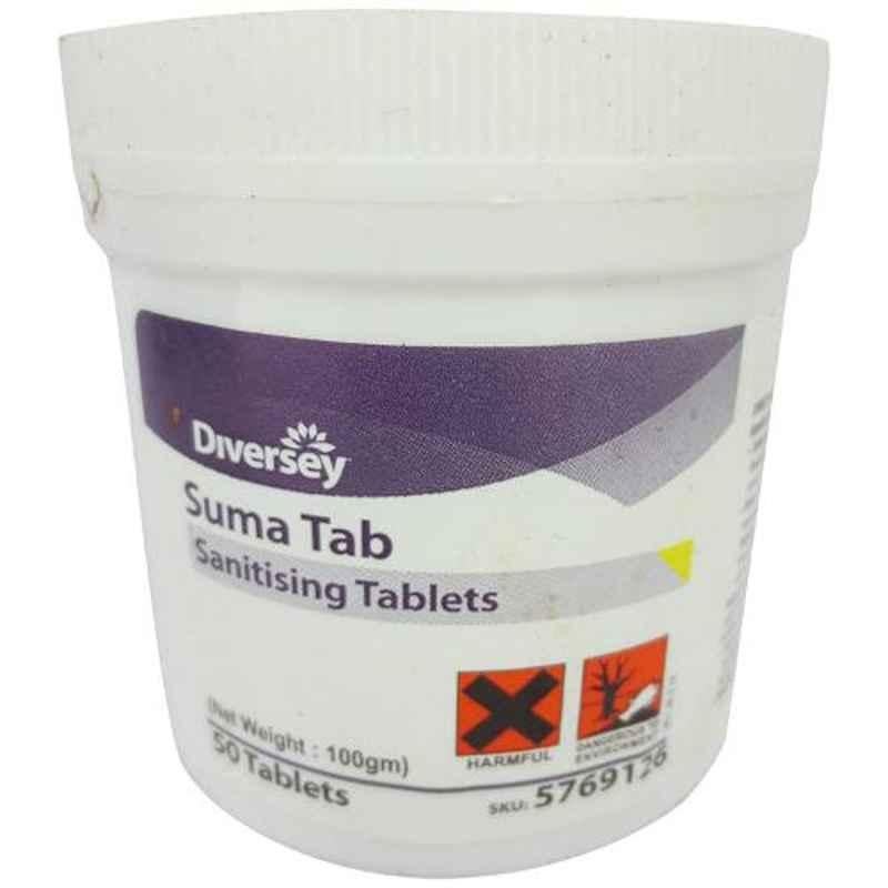 Diversey Suma Tab D4 50 Pcs Sanitising Tablets, 5769126 (Pack of 2)