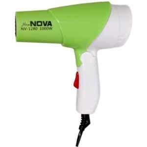 Nova 1280 1000W Green Foldable Hair Dryer (Pack of 4)