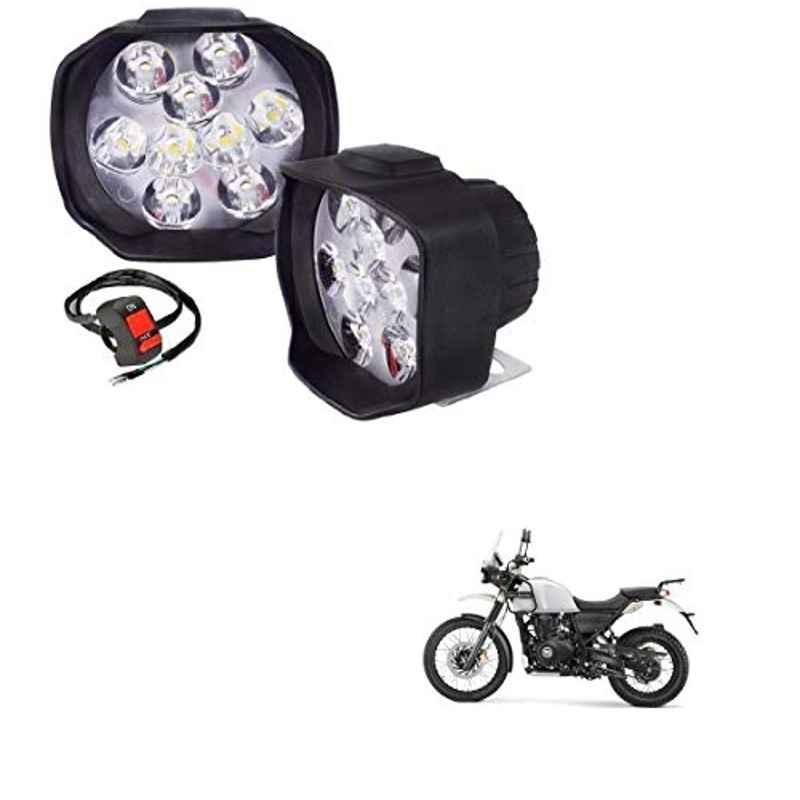Kozdiko 2 Pcs Sheen 15W 9 LED 6000k Transformer Bumble Bee Style LED Fog Light Set for Royal Enfield Himalayan, koz_81409
