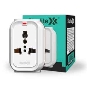 Sturlite Alyx 6A 2 & 3 Pin ABS White Universal AC Travel Plug