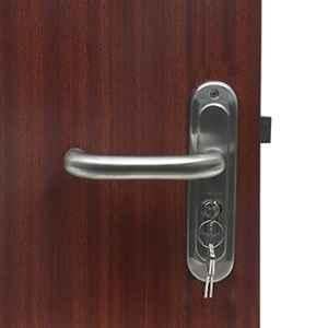 Homexpert MG1103 Stainless Steel Satin Finish Round Plate Heavy Mortise Door Lock Set
