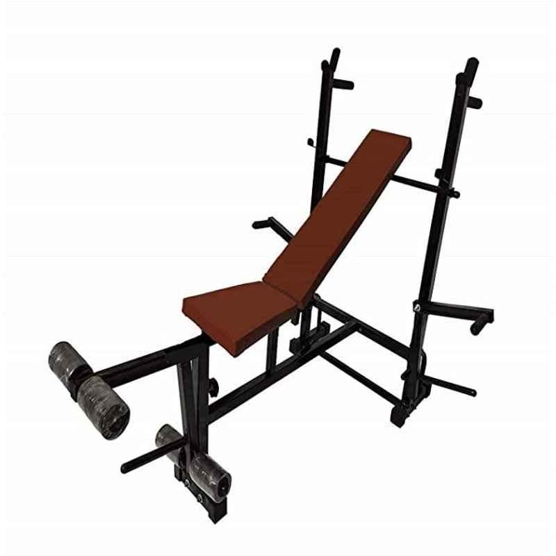 Spanco Multipurpose Weight Lifting Bench, (Incline/Decline/Flat/Leg Exerciser/Lats Excerciser/Dips Stand/Push Up Stand)- 130kg Holding Capacity for Full Body Workout of Home Gym