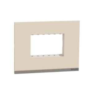 Schneider Electric Unica Pure 3 Module Polycarbonate Sandy Beige Cover Plate, UNSCP3M_CL (Pack of 10)