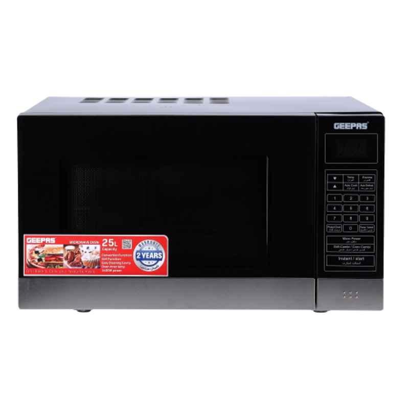 Geepas 1400W 30L Silver Microwave Oven, GMO2706CB