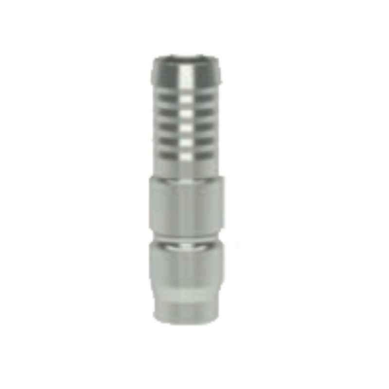 Ludecke ESACG13SS 13mm Single Shut-off Hose Barb Quick Connect Coupling with Plug